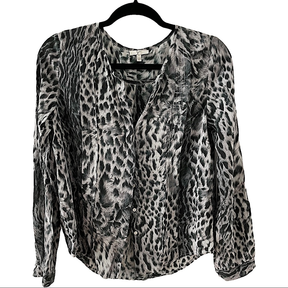 JOIE Animal Print Blouse Size Small